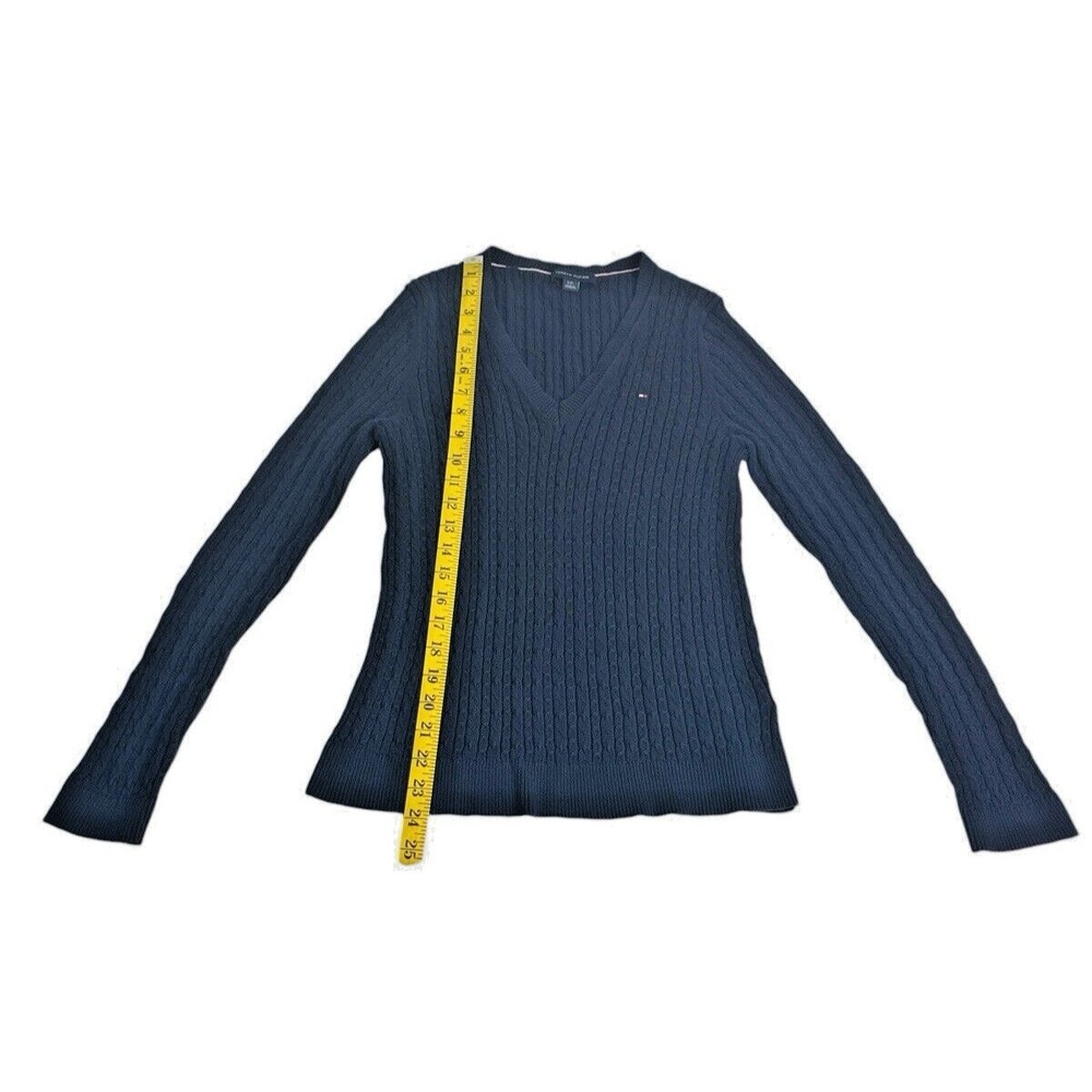 Tommy Hilfiger Cable Knit Cotton Sweater Set 2pc Navy & Beige L - Picture 14 of 16